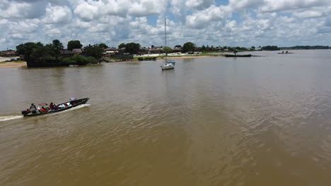 Following-a-canoe-on-Mana-river-Guiana.-Saint-Laurent-du-Maroni-drone